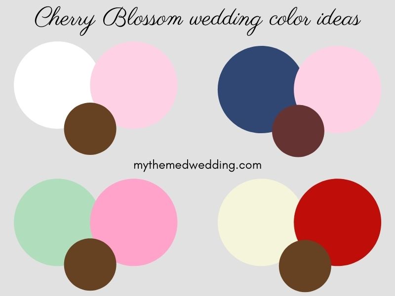 cherry blossom wedding theme color combinations