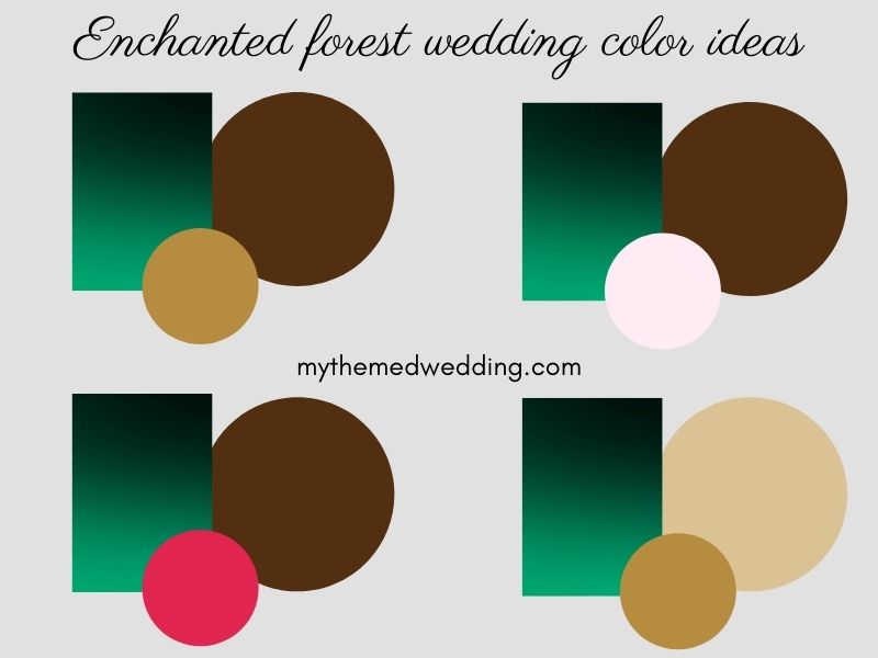enchanted forest wedding theme color combinations