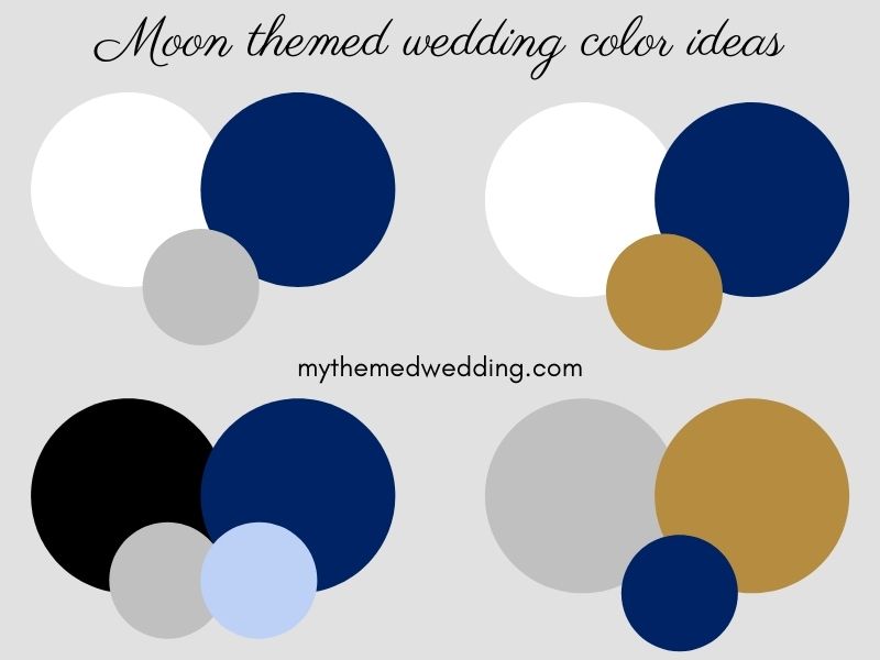 moon wedding theme colors