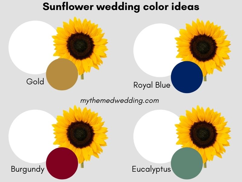 sunflower wedding color combinations