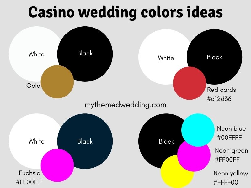 Las Vegas themed wedding casino colors ideas