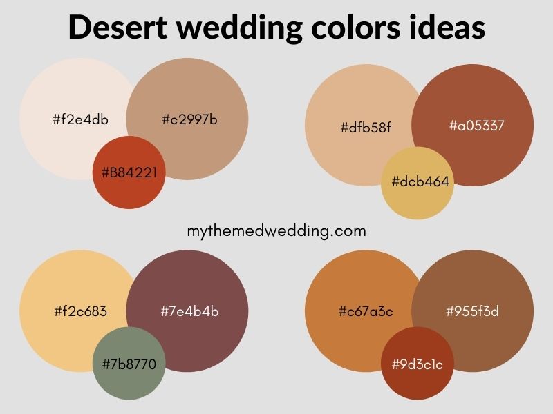 desert succulent wedding theme colors