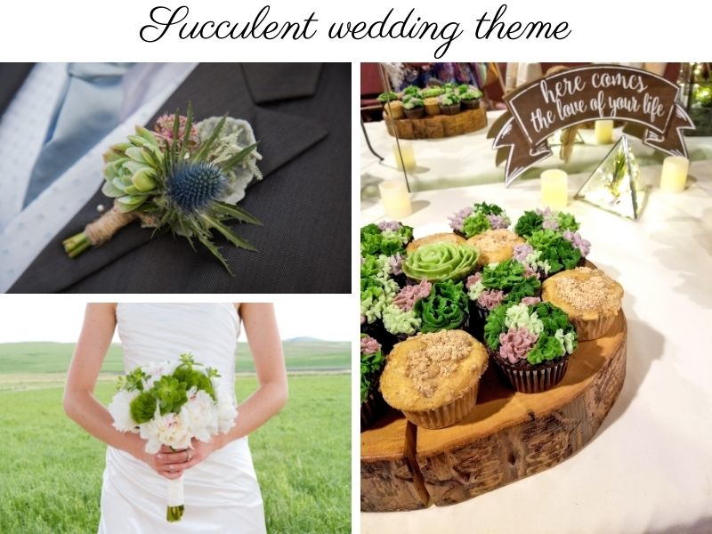 succulent wedding theme cactus